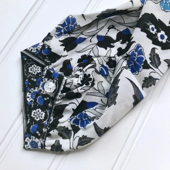 Off the Shoulder floral print chiffon top - Picture 4 of 6